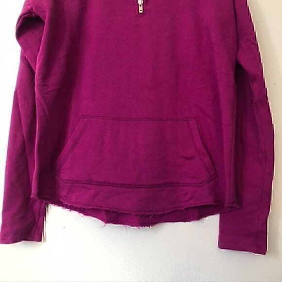 PINK VS VICTORIA'S SECRET Fuchsia Pink Purple 1/4 Zip Lightweight Pullover Small - Picture 3 of 10